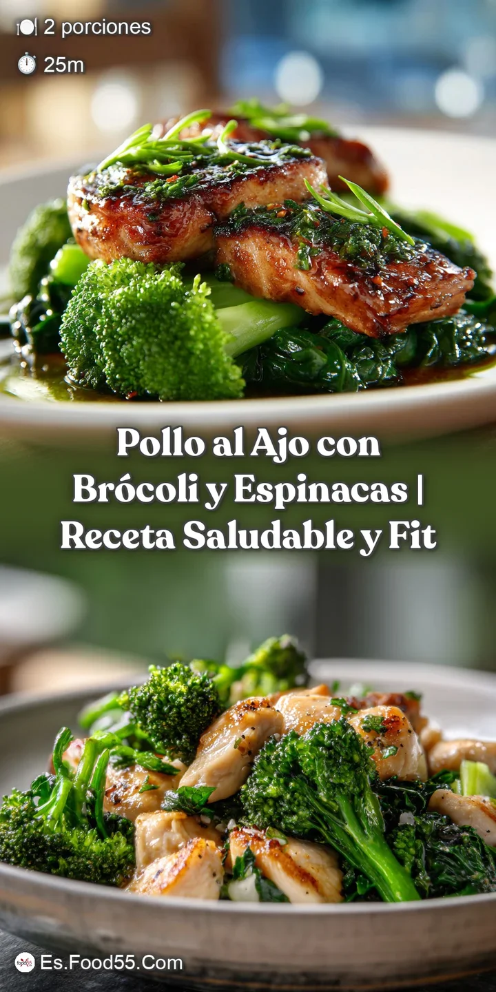 Juicy, seared chicken morsels alongside tender-crisp broccoli florets and dark leafy spinach.