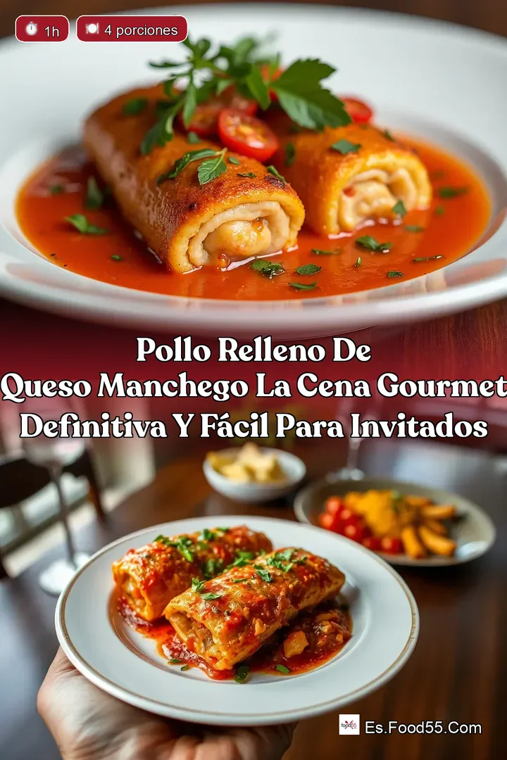 Pollo Relleno De Queso Manchego La CENA Gourmet Definitiva y F&aacute;cil para Invitados