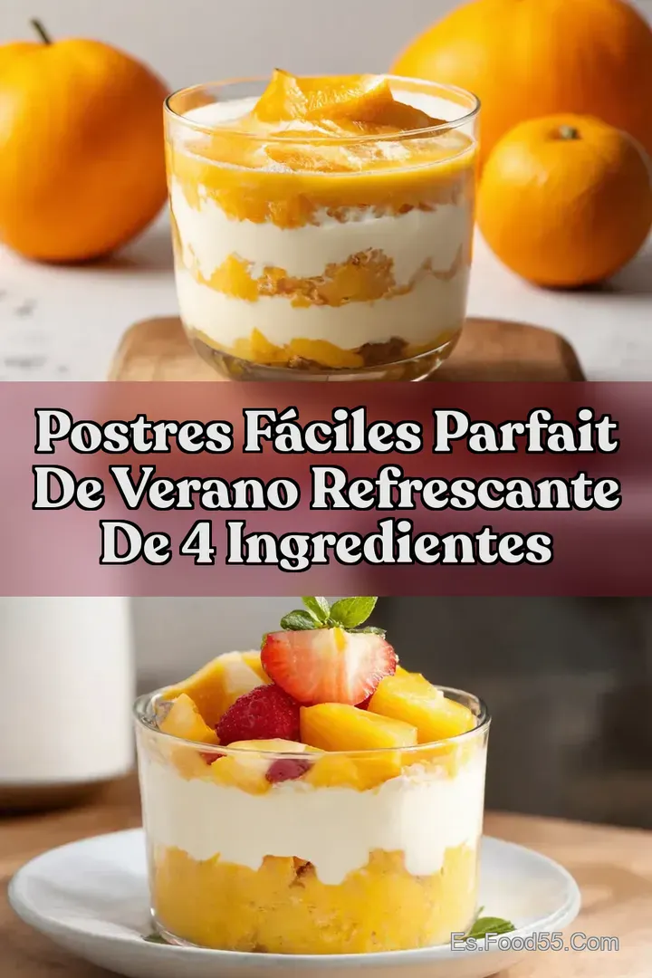 Postres F&aacute;ciles Parfait de Verano Refrescante de 4 Ingredientes