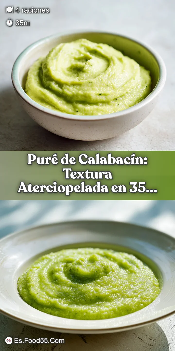 Close-up of velvety zucchini pur&eacute;e showing its creamy texture and vibrant color, lightly seasoned and ready to enjoy.