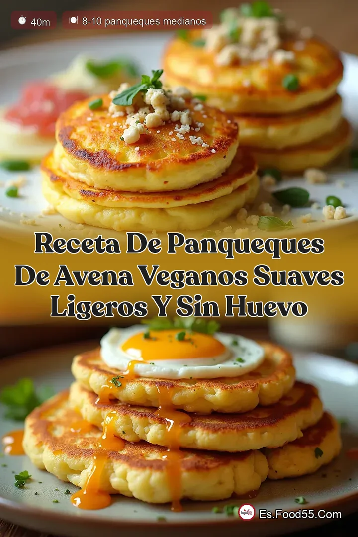 Receta de Panqueques de Avena Veganos Suaves Ligeros y Sin Huevo