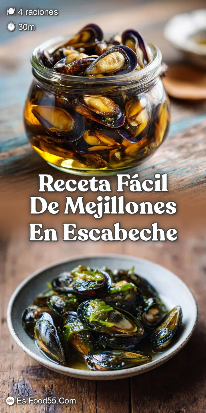 Close-up of juicy mussels bathed in a rich, piquant sauce, showcasing their plump texture and inviting aroma.