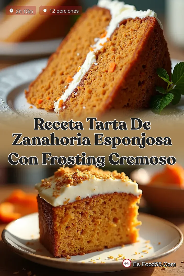 Receta Tarta de Zanahoria Esponjosa con Frosting Cremoso