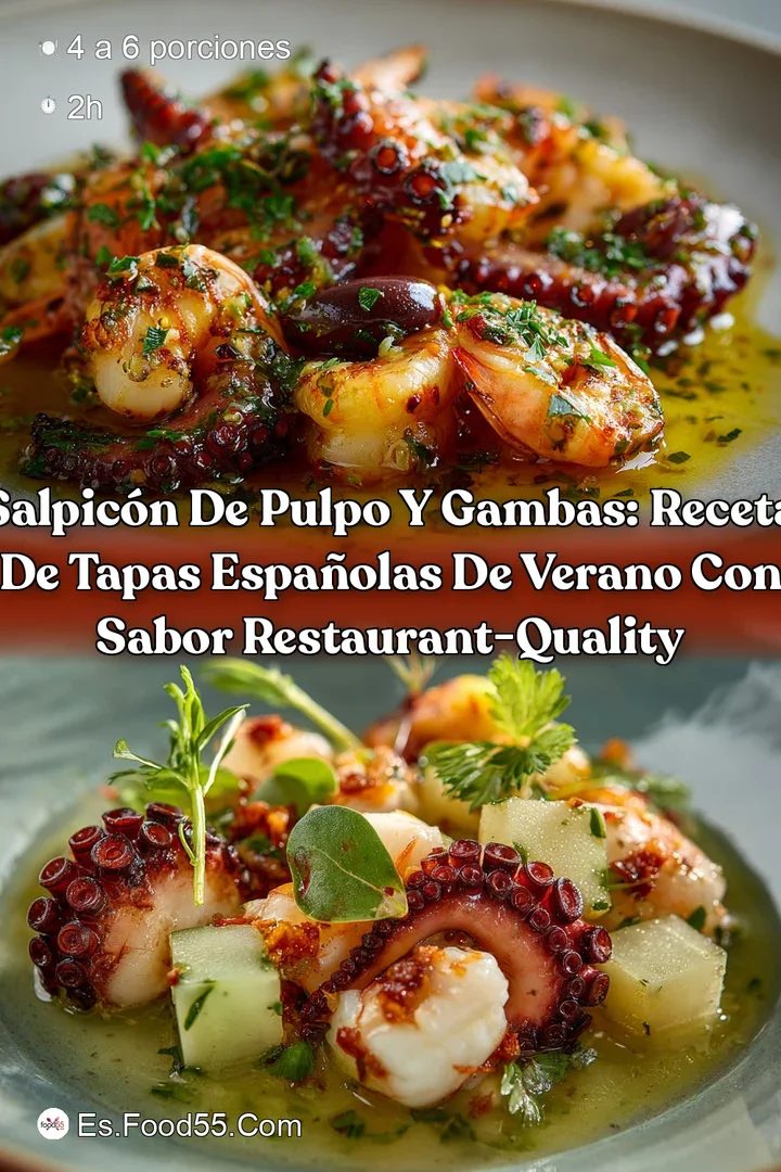 Salpic&oacute;n de Pulpo y Gambas: Receta de Tapas Espa&ntilde;olas de Verano con Sabor Restaurant-Quality