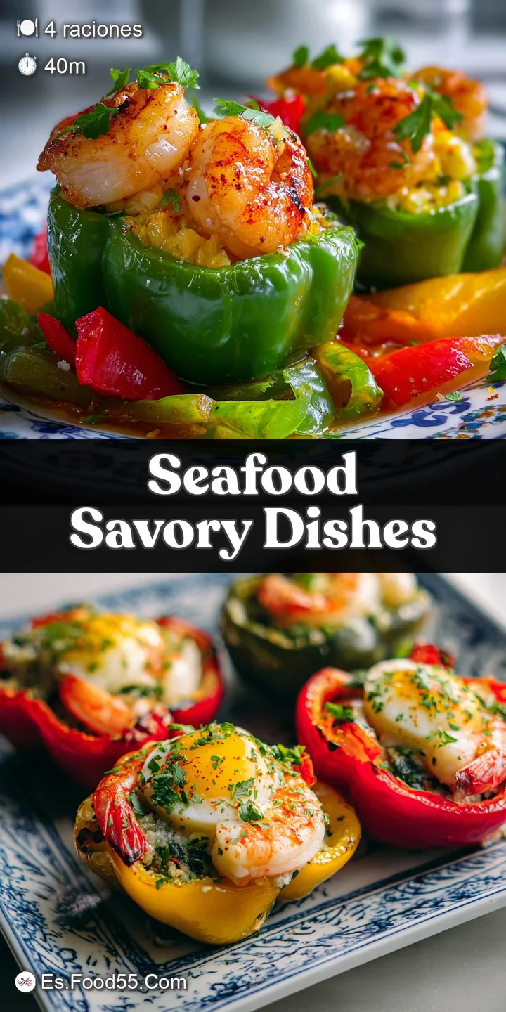 Close-up of a pimiento relleno, revealing the creamy, textured filling of seafood and egg with golden, toasted breadcrumbs.