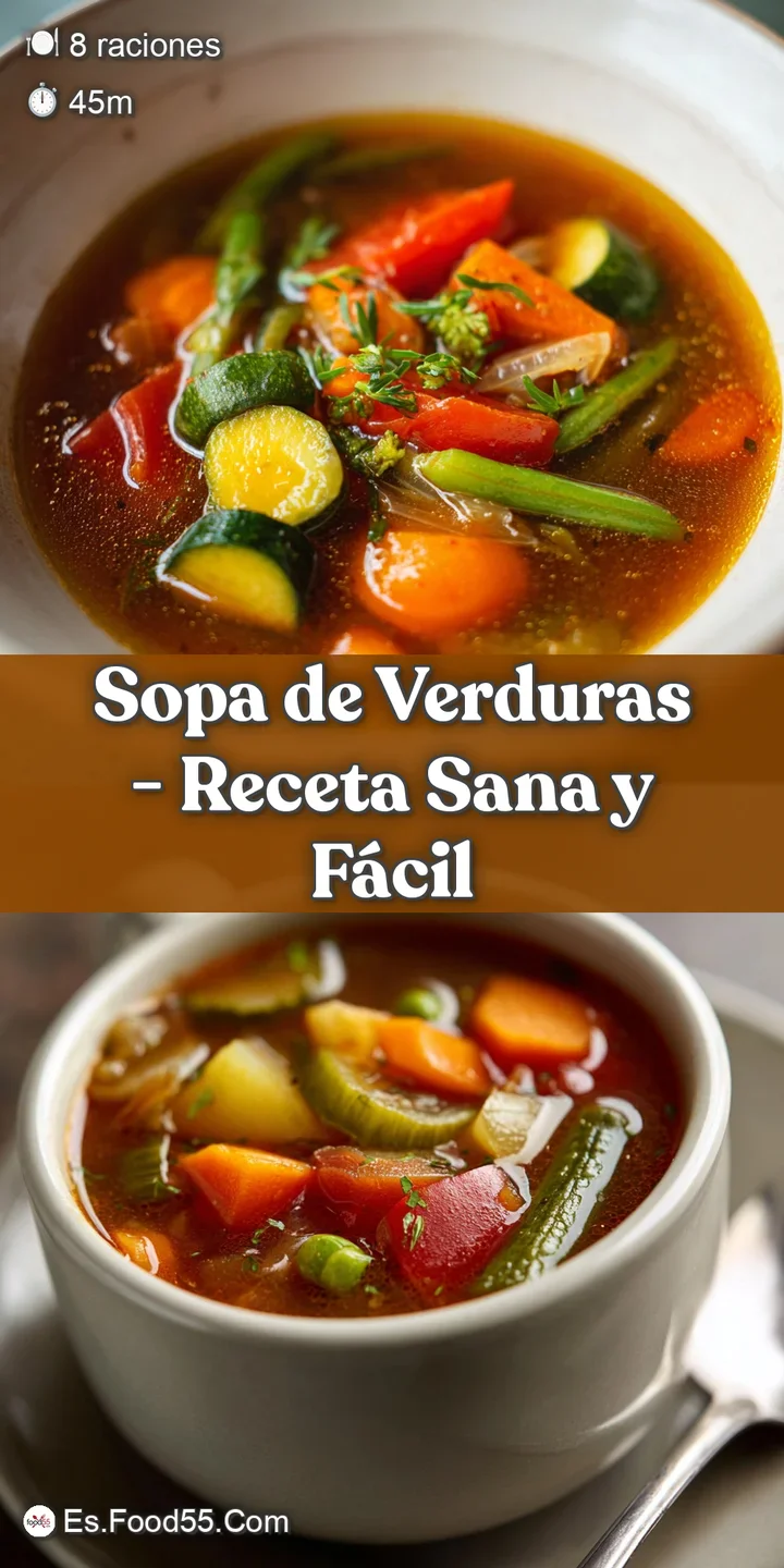 Close-up of a hearty vegetable soup, capturing the glistening broth and the tender textures of the diced vegetables, invit...