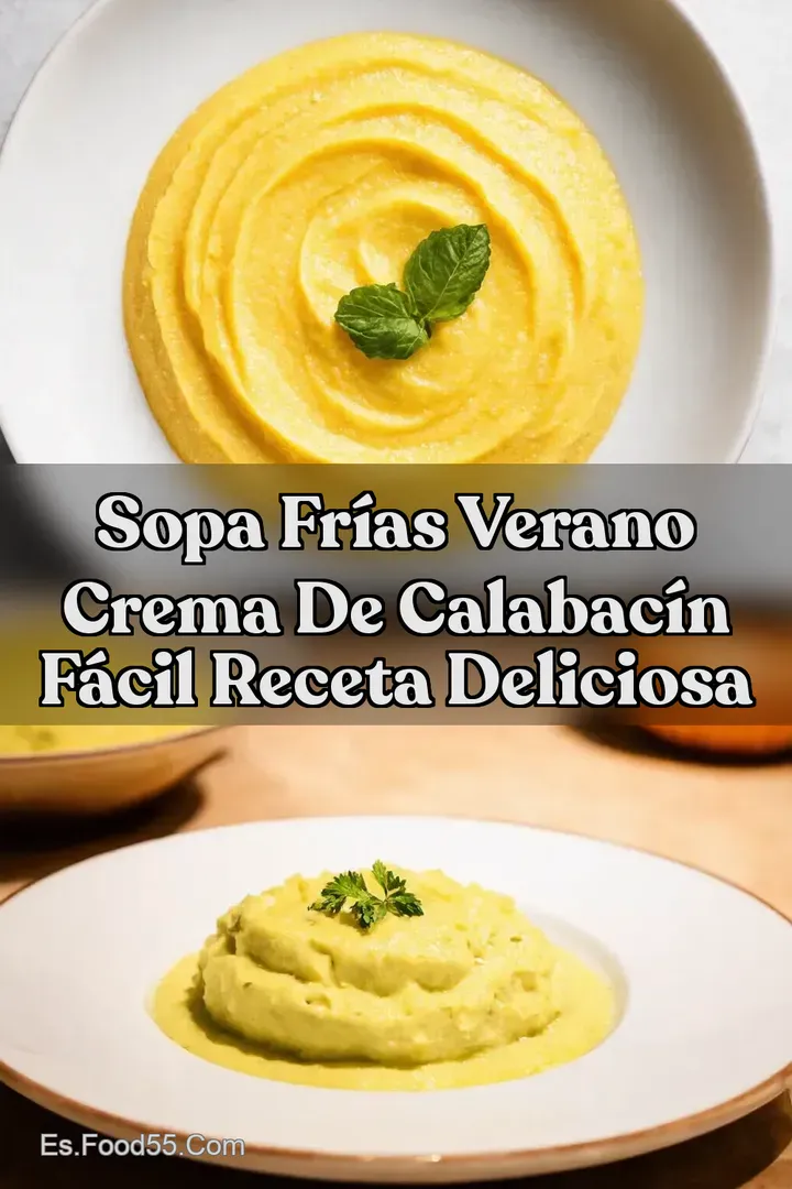 Sopa Fr&iacute;as Verano Crema de Calabac&iacute;n F&aacute;cil Receta Deliciosa