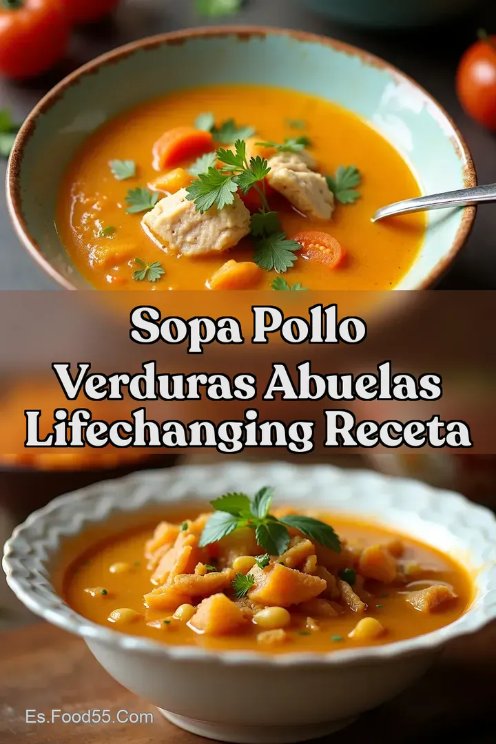 Sopa Pollo Verduras Abuelas LifeChanging Receta
