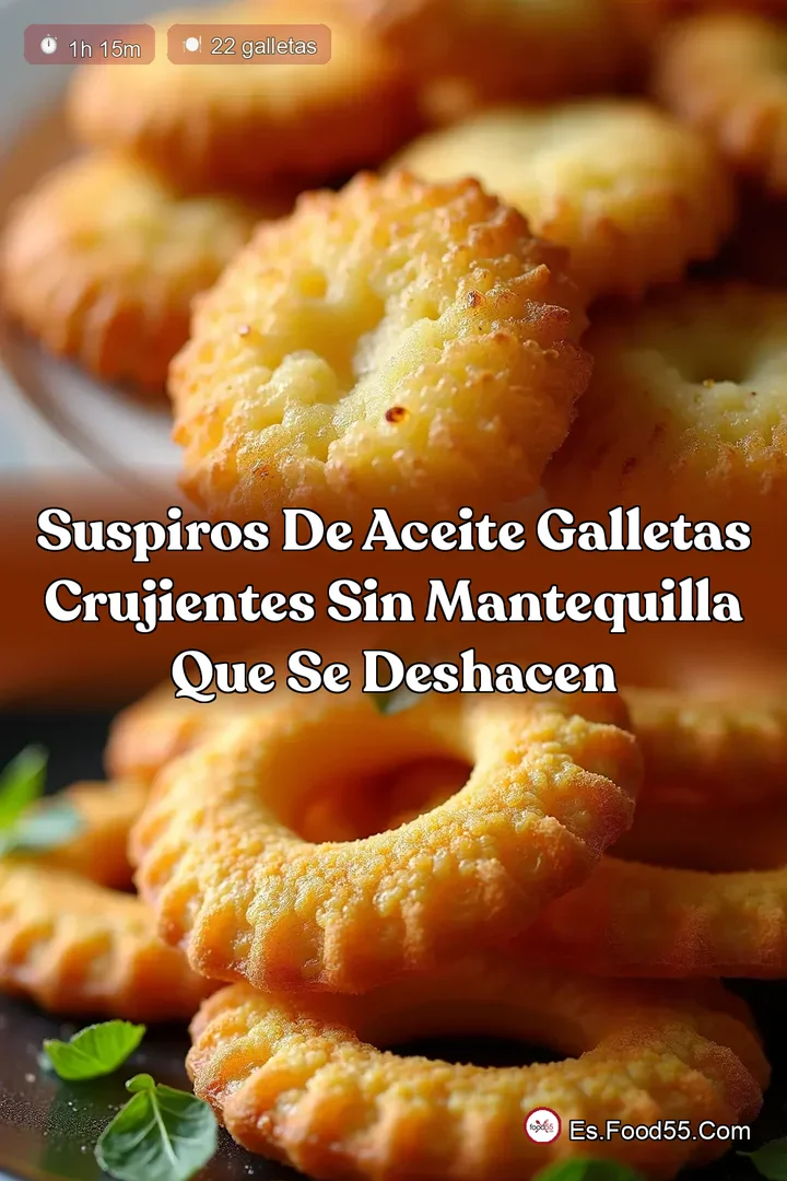 Suspiros de Aceite Galletas Crujientes Sin Mantequilla que se deshacen