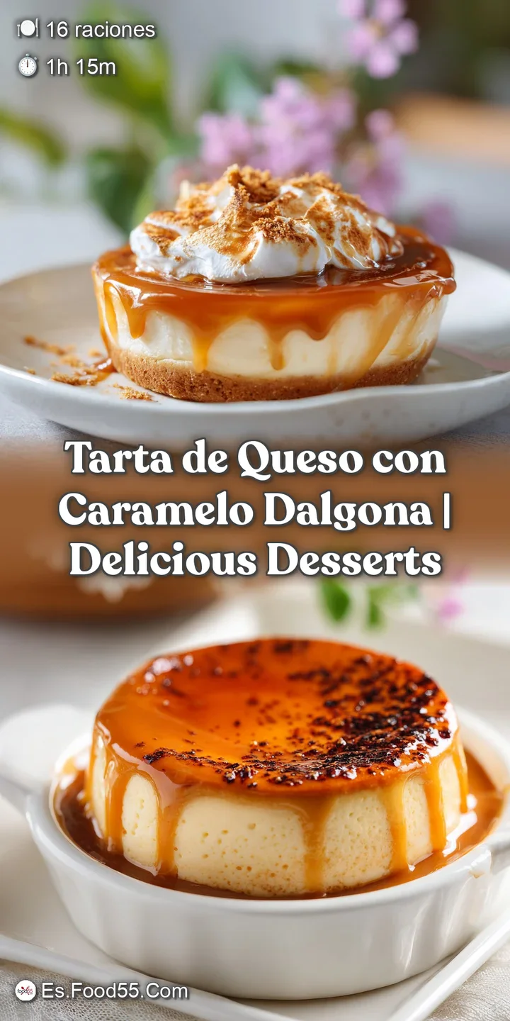 Close-up of rich, creamy cheesecake swirled with glistening, golden caramel sauce.