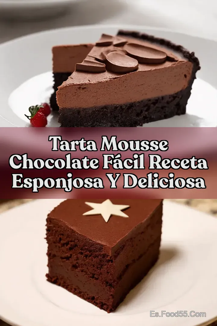 Tarta Mousse Chocolate F&aacute;cil Receta Esponjosa y Deliciosa
