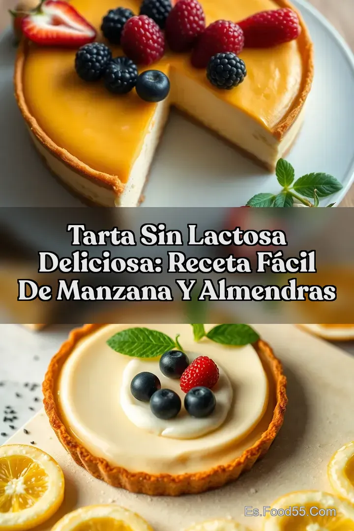 Tarta sin Lactosa Deliciosa: Receta F&aacute;cil de Manzana y Almendras