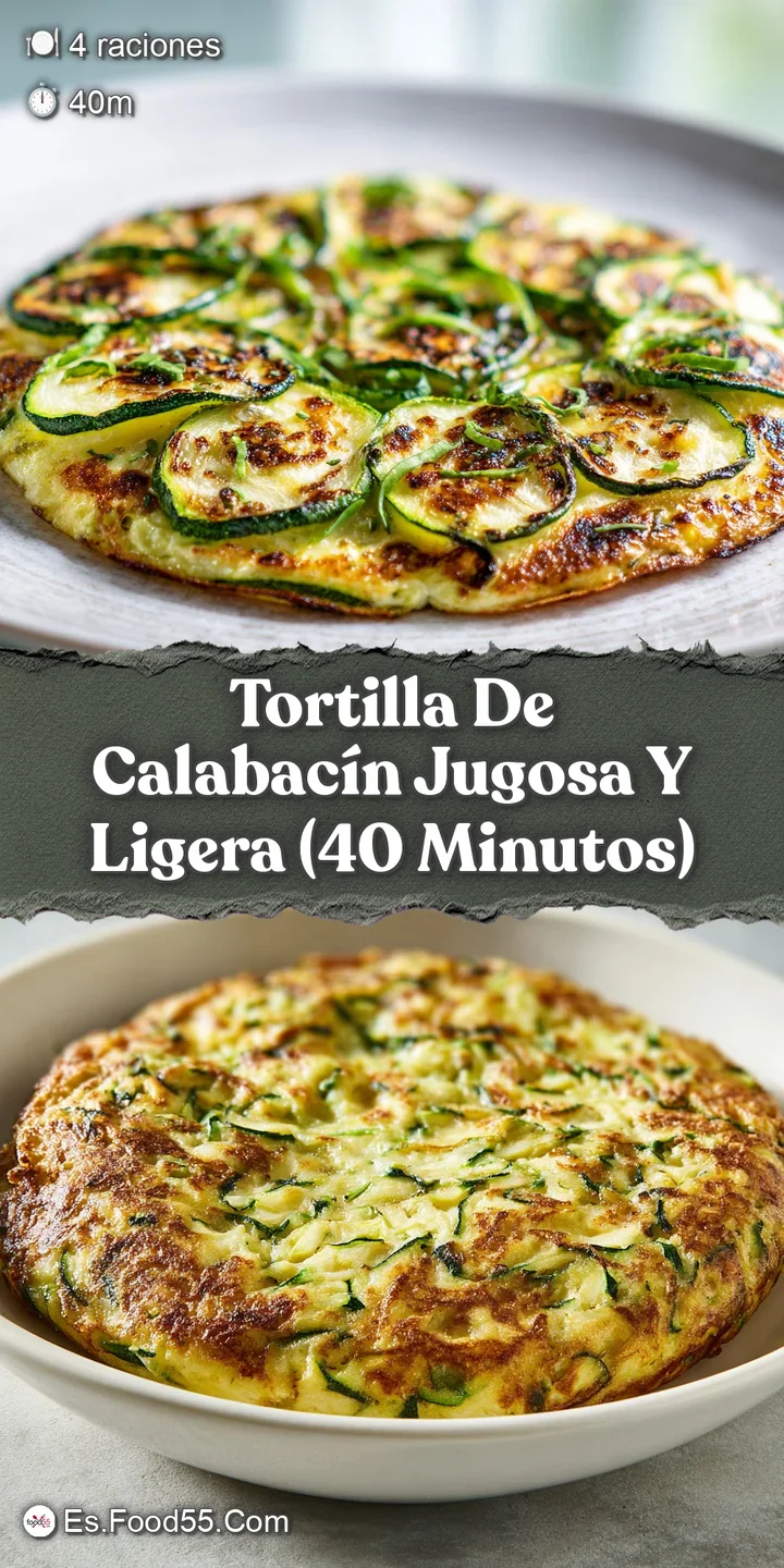 Close-up shows golden-brown, slightly crisp edges of a zucchini tortilla. You can almost smell the fresh herbs in it.