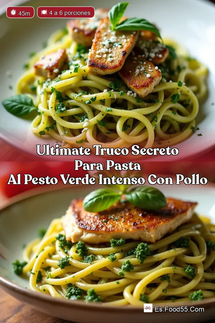 Ultimate Truco Secreto para Pasta al Pesto Verde Intenso Con Pollo
