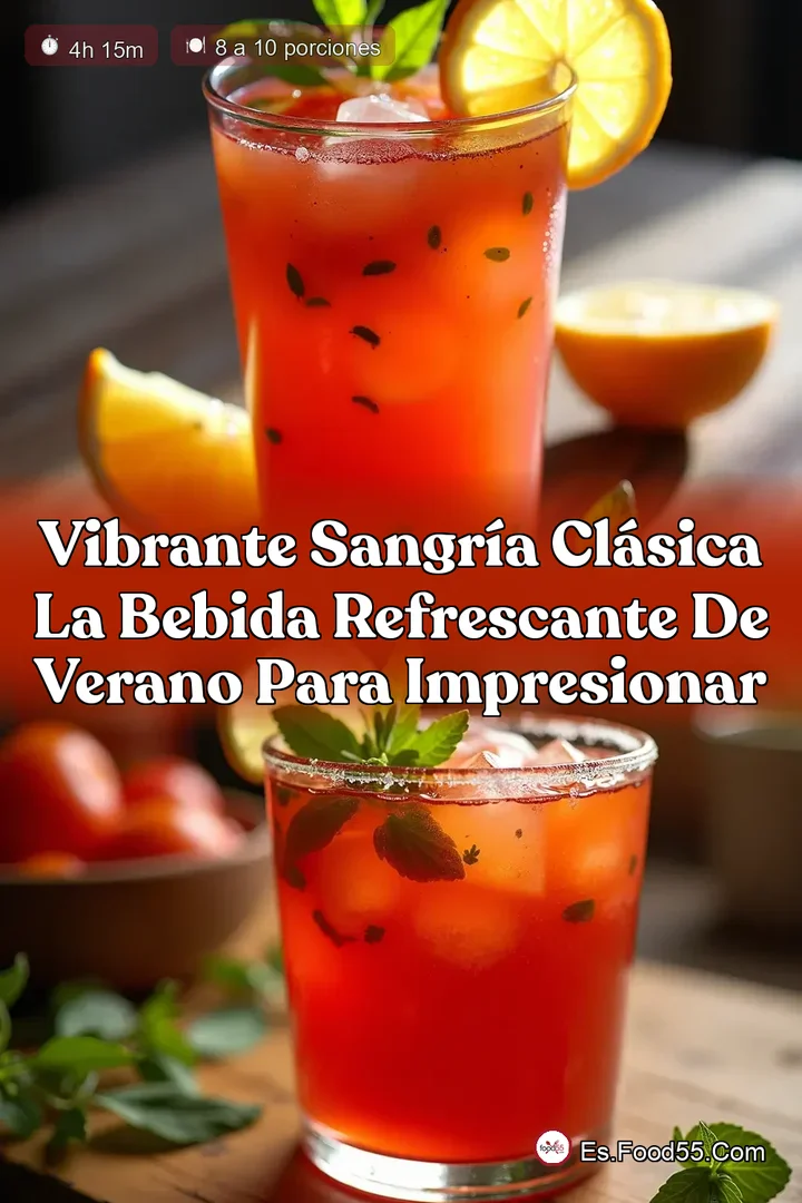 Vibrante Sangr&iacute;a Cl&aacute;sica La Bebida Refrescante de Verano para Impresionar