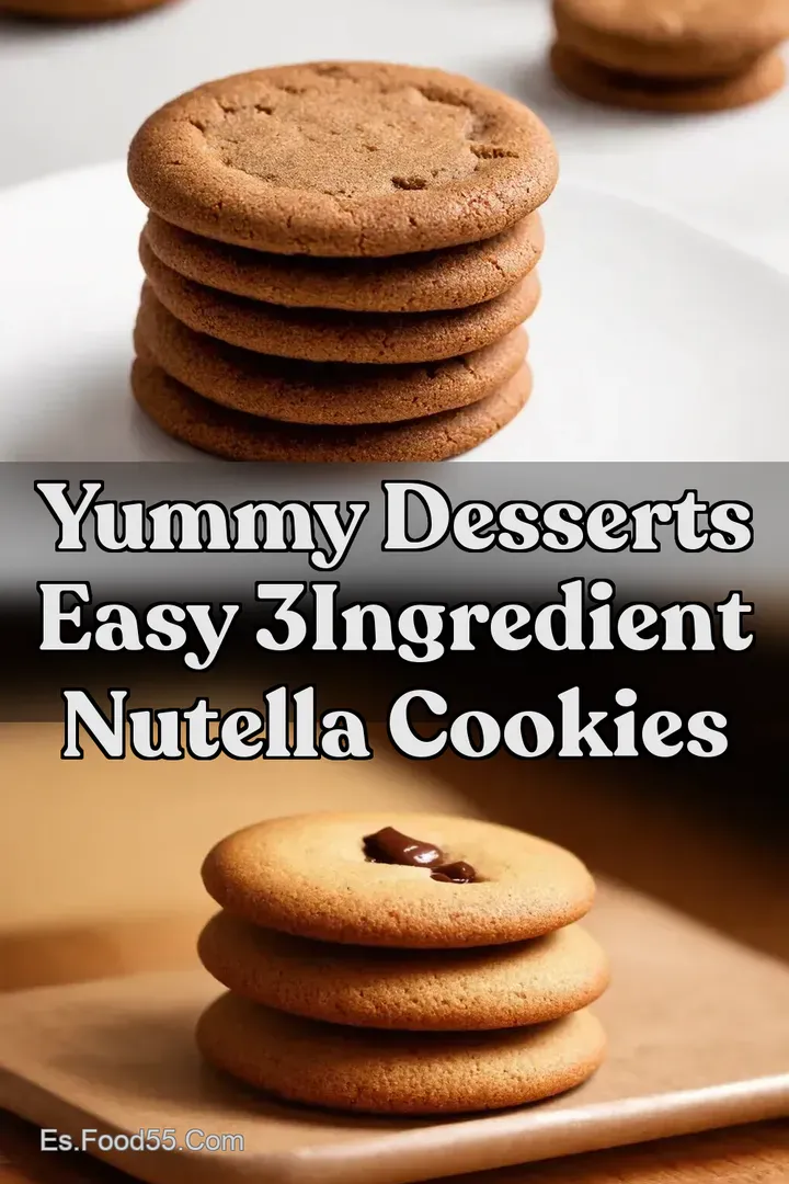 Yummy Desserts Easy 3Ingredient Nutella Cookies