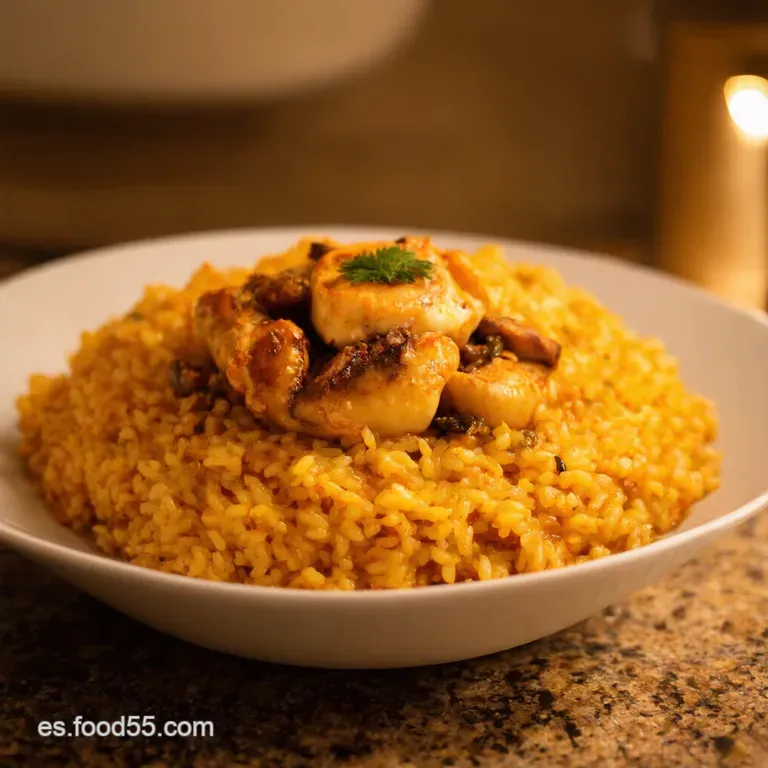 Arroz Meloso Con Pulpo a La Gallega presentation