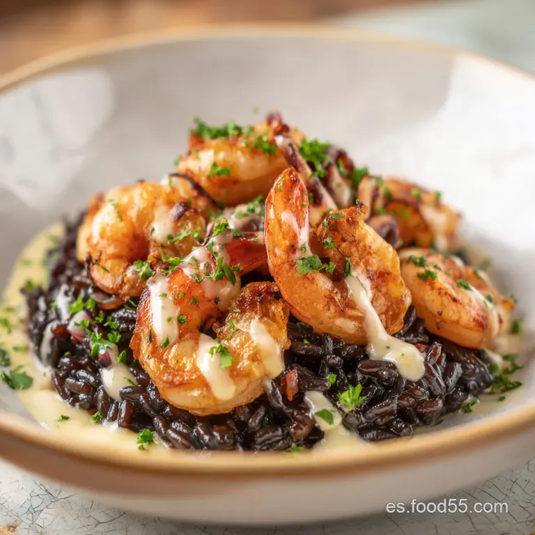 Arroz negro meloso con sepia y gambas: Receta definitiva
