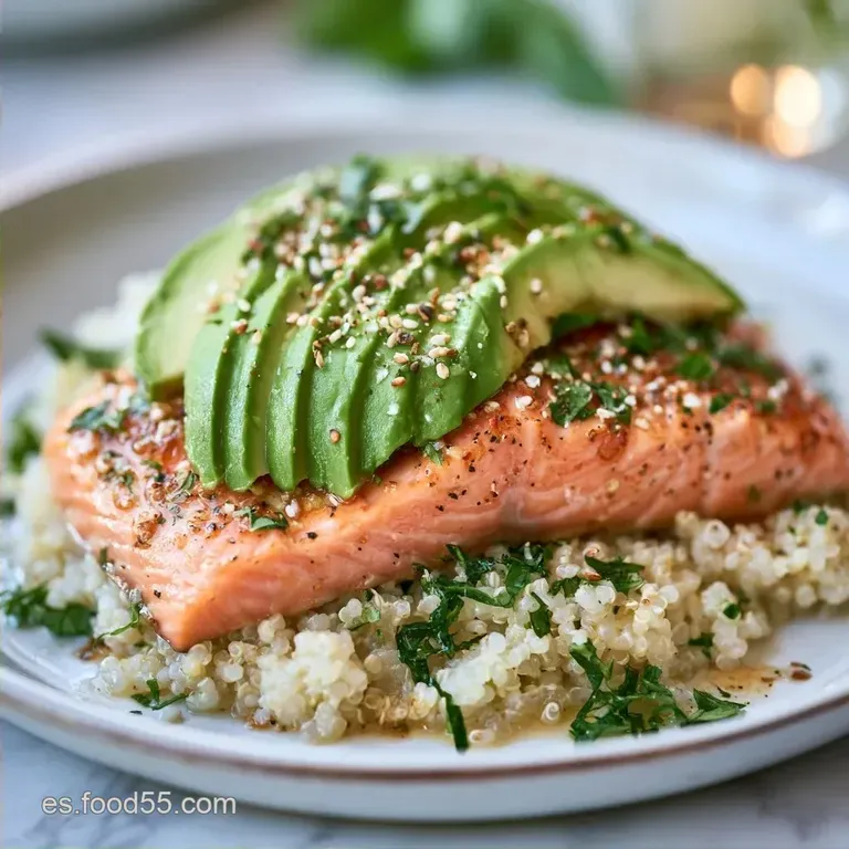 Bowl de Quinoa Aguacate y Salm&oacute;n: Cena Ligera de Verano