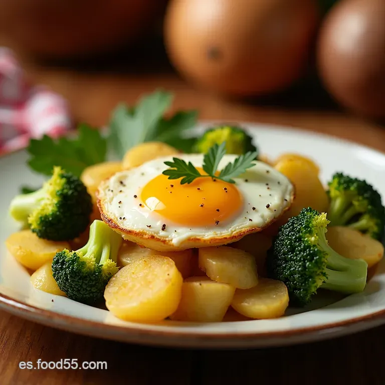 Br&oacute;coli Con Patatas Y Huevo Un Cl&aacute;sico Reconfortante presentation