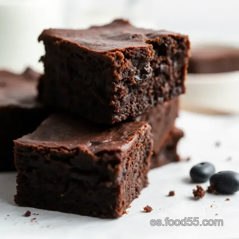 Brownies Cl&aacute;sicos De Chocolate Fundido presentation