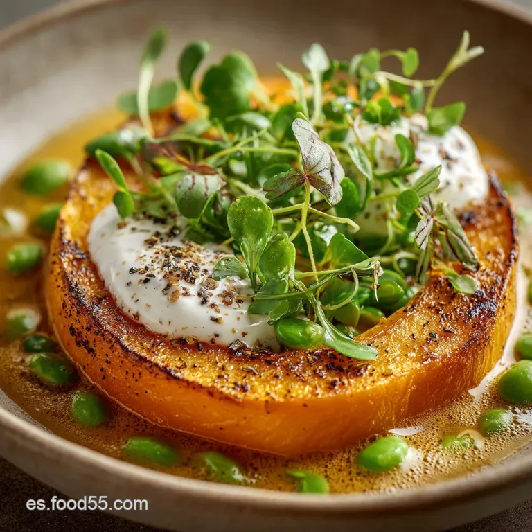 Calabaza Asada con Crema de Alubias: El Abrazo Cremoso del Oto&ntilde;o