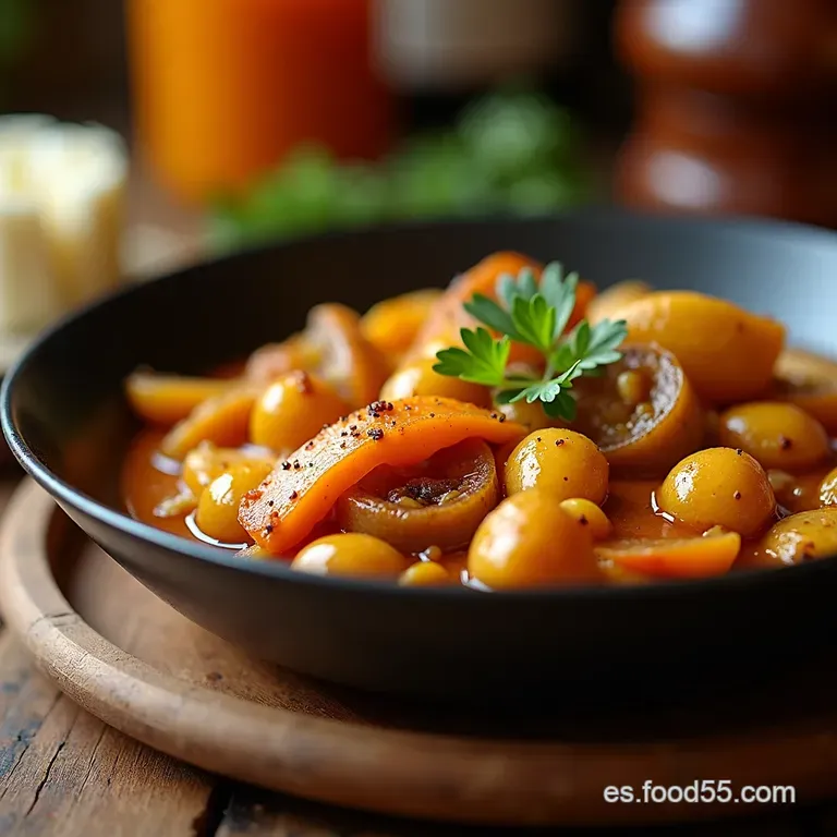 Callos a La Madrile&ntilde;a Aut&eacute;nticos Con Chorizo Y Morcilla presentation