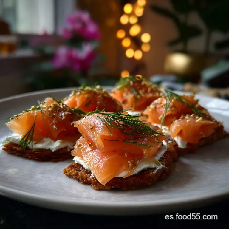 Canap&eacute; de Navidad f&aacute;cil y r&aacute;pido con Salm&oacute;n