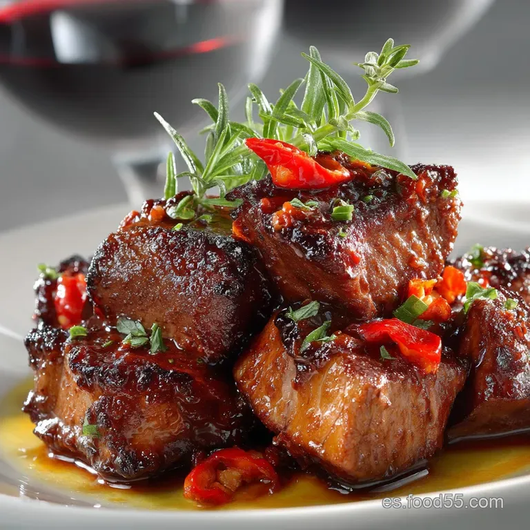 Carrilleras De Ternera En Salsa Estofadas Al Vino Tinto presentation