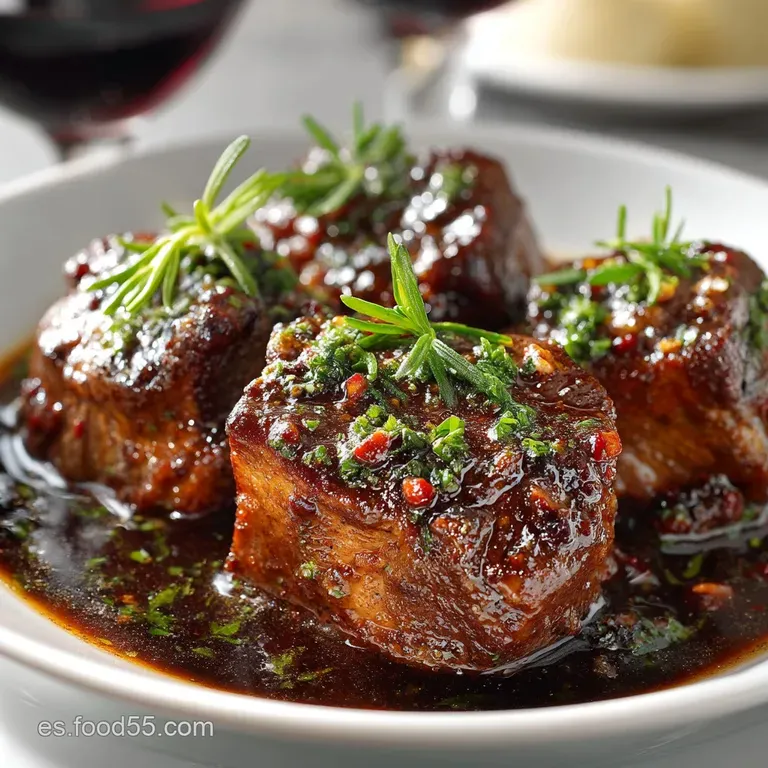 Carrilleras de Ternera en Salsa Estofadas al Vino Tinto