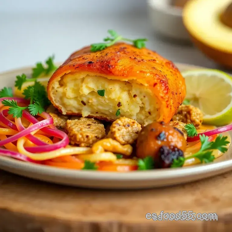 Coliflor Asada a La Espa&ntilde;ola Con Toque De Lim&oacute;n Y Ajo presentation