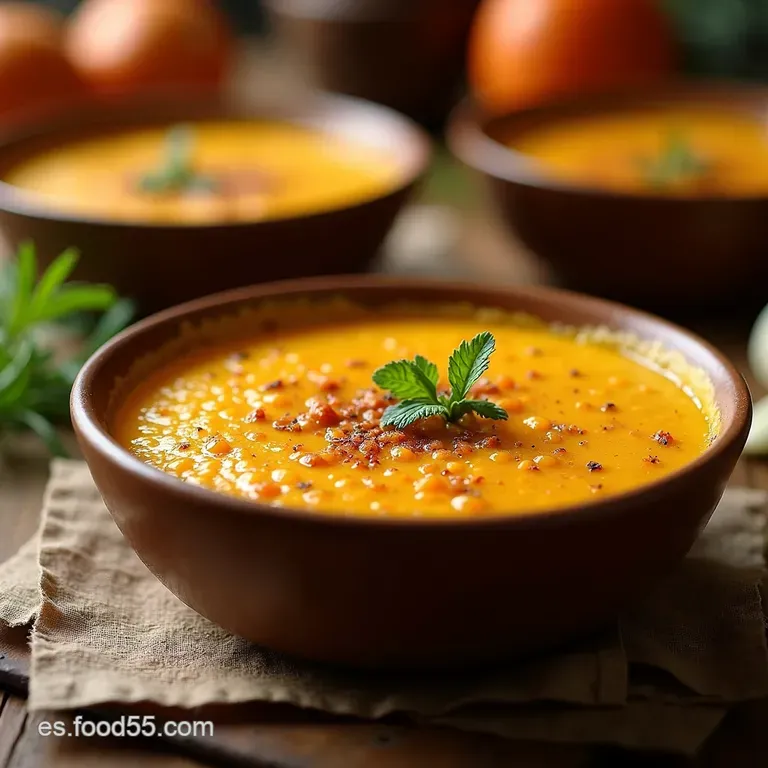 Crema De Calabaza Y Zanahoria Un Abrazo En Un Plato presentation