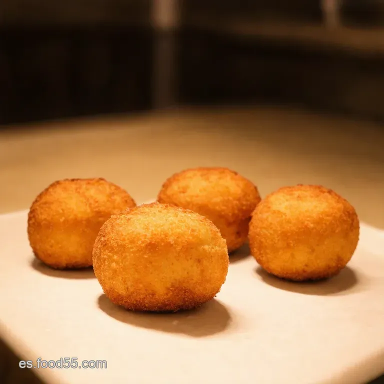 Croquetas Crujientes De Pur&eacute; De Patata presentation