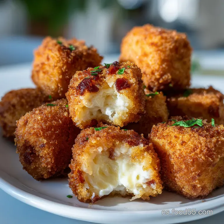 A single, perfectly browned croquette rests on a white plate, sprinkled with fresh parsley, showcasing its delicate, crisp...