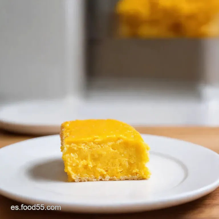 Delicioso Pastel Chif&oacute;n De Mango Y Crema presentation