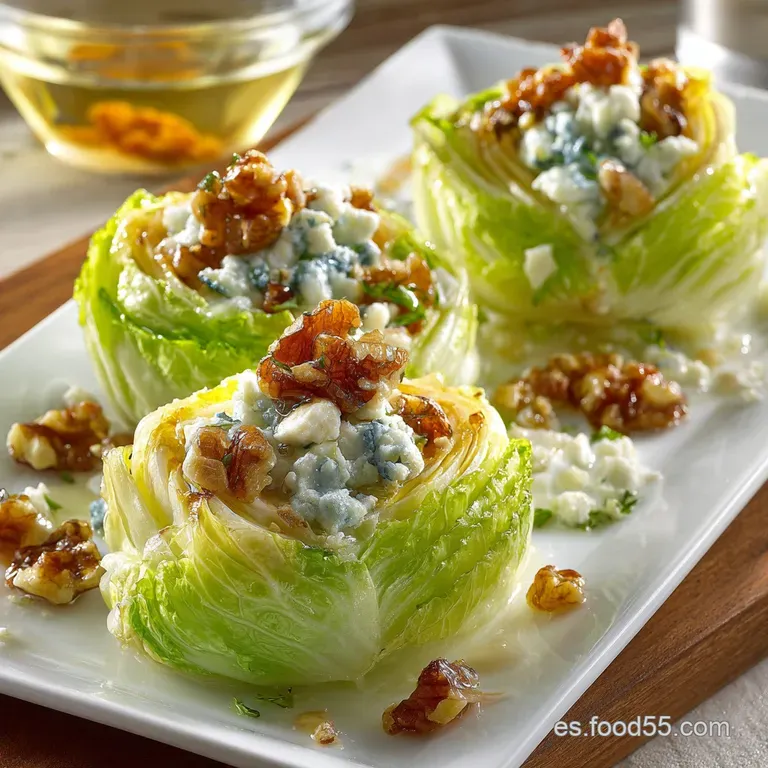 Ensalada De Endivias Rellenas: La Tapa Elegante De Queso Azul Y Nuez presentation