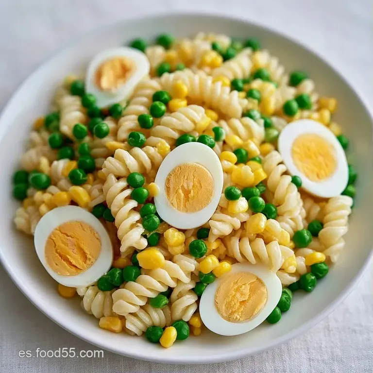 Pasta cremosa servida en plato cer&aacute;mico, decorada con perejil fresco y gotas de aceite sobre un fondo neutro claro.