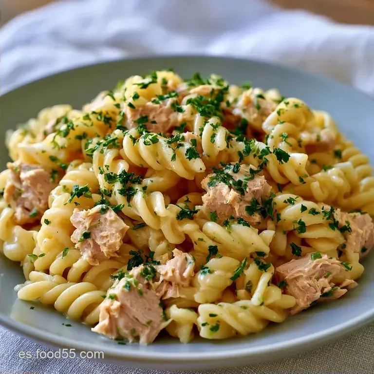 Ensalada de Pasta y At&uacute;n Cremosa Ligera y Nutritiva