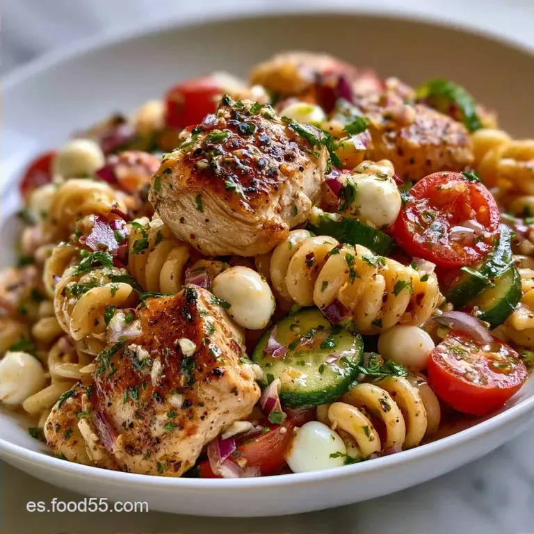Ensalada de Pasta y Pollo Saludable
