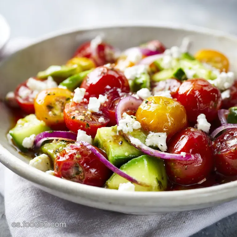 Receta De Ensalada Para El Verano: Tomate y Aguacate