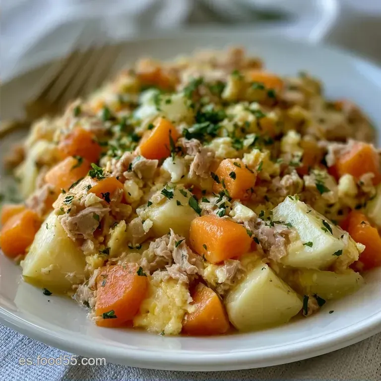 Ensaladilla Rusa Casera R&aacute;pida con At&uacute;n