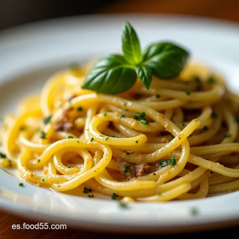 Espaguetis Aglio e Olio Listo en 10 Minutos