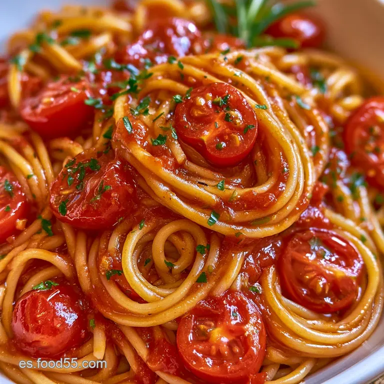 Espaguetis Con Tomate Casero: Salsa Terciopelada