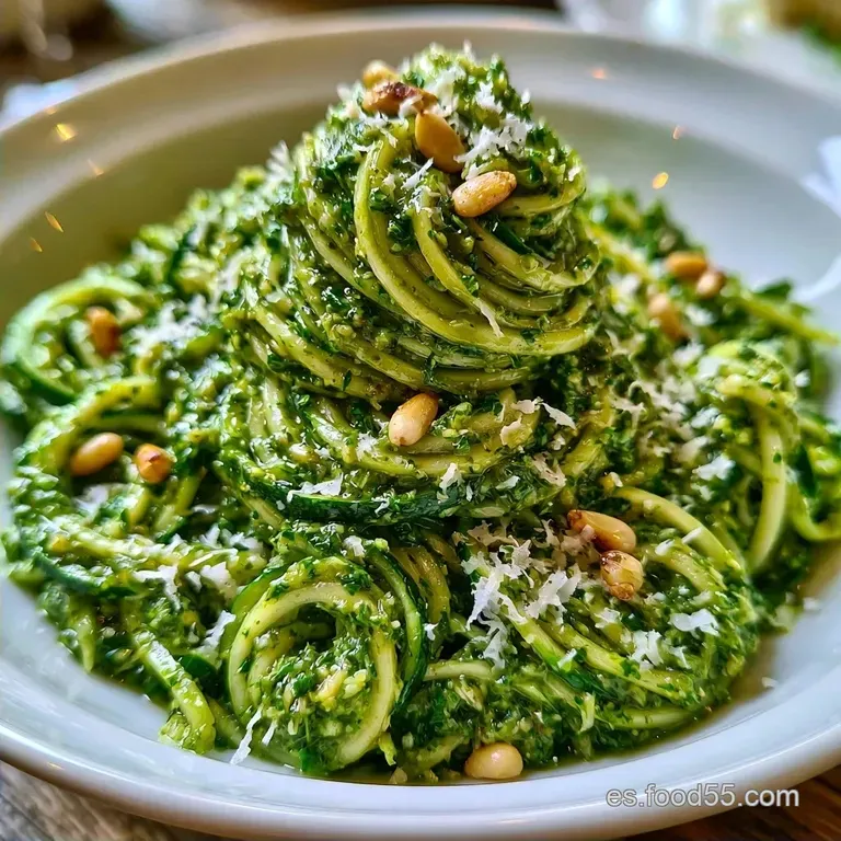 Espaguetis De Calabacín Con Pesto