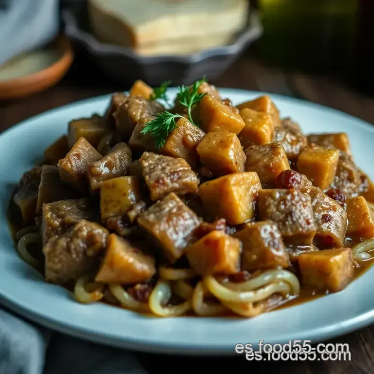 Estofado De Ternera De La Abuela presentation