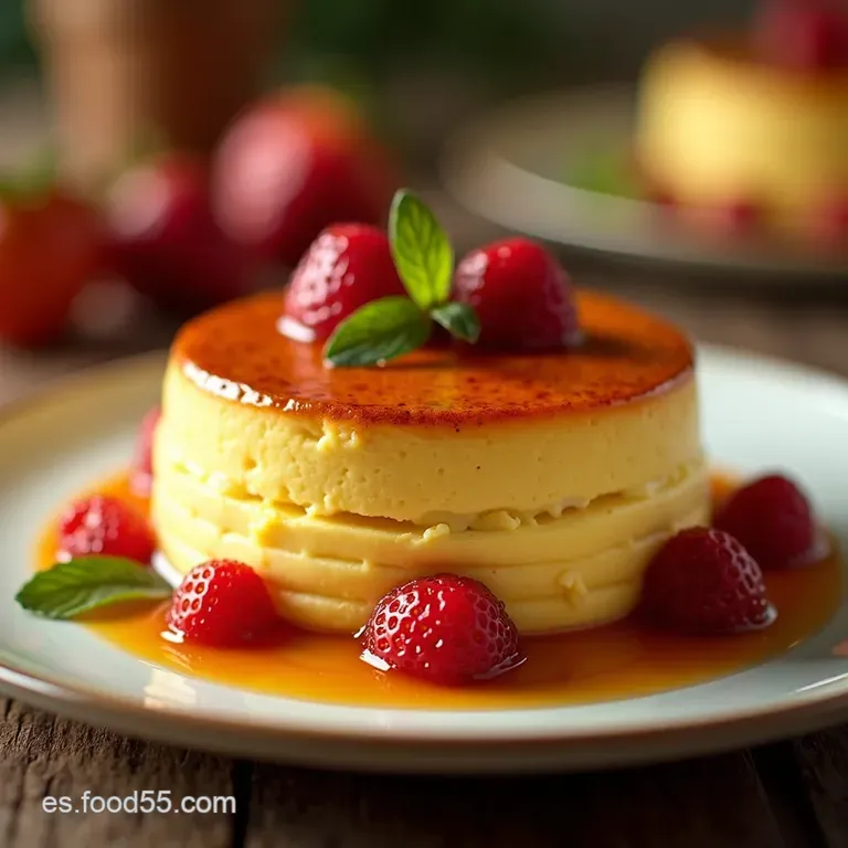 Flan Cremoso De Fresones Naturales El Postre De Fiesta Sin Complicaciones presentation