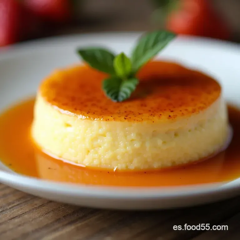 Flan Cremoso de Fresones Naturales El Postre de Fiesta sin Complicaciones