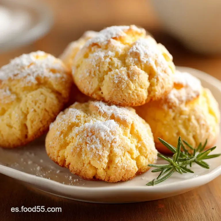 Galletas Blanditas de Almendra y Lim&oacute;n: Textura Nube