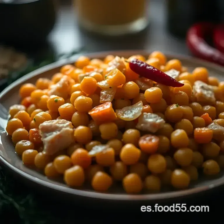 Garbanzos Con Bacalao: Receta Tradicional Familiar presentation
