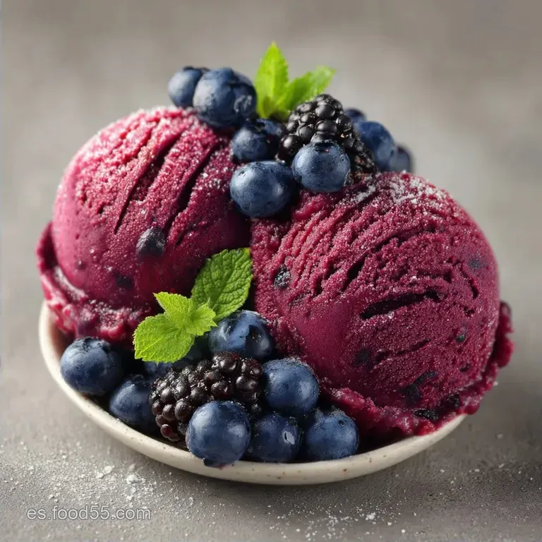 Helado de Ar&aacute;ndanos: Textura Aterciopelada